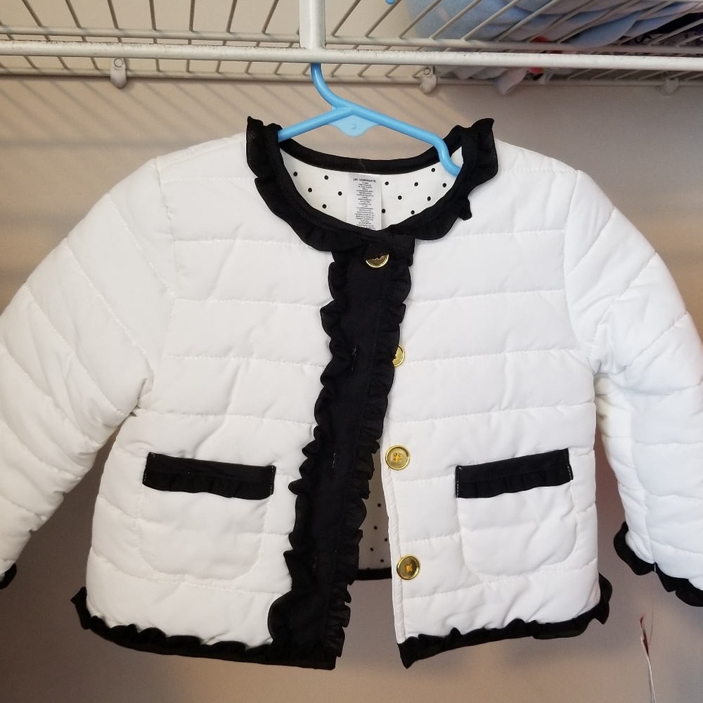 Brand new!! Baby girl's white jacket